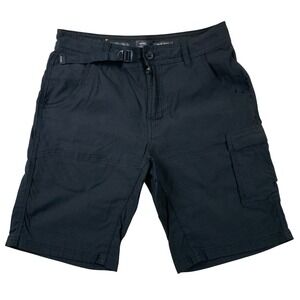 Men's Prana Stretch Zion Short Size 30 10" Inseam Black Zip Cargo Belted